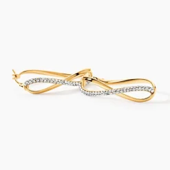 Créoles Domitilla Or Jaune Strass