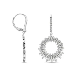 Créoles Doretta Argent Blanc Oxyde De Zirconium