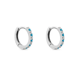 Créoles Elga Argent Blanc Oxyde De Zirconium