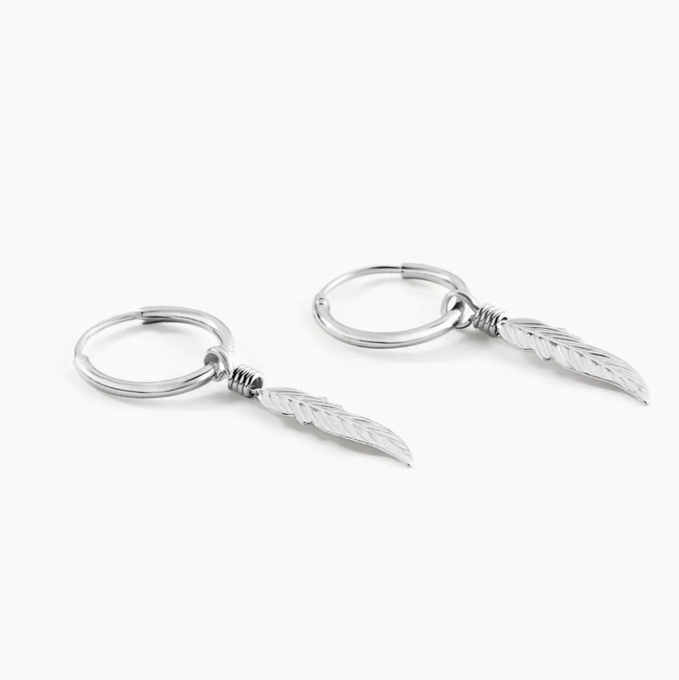 Créoles Elvyn Argent Blanc