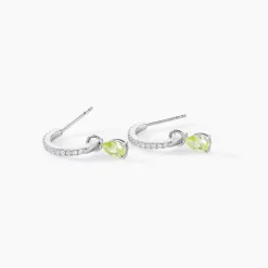 Créoles Evasion Argent Blanc Oxyde De Zirconium