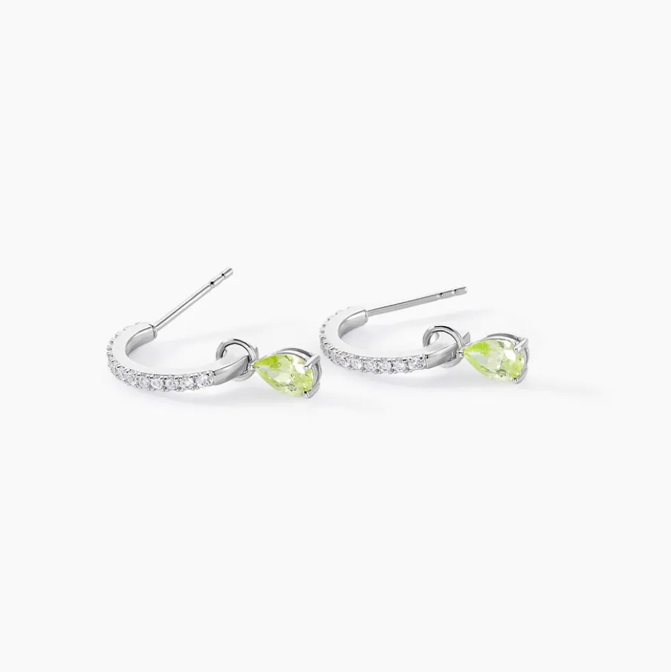 Créoles Evasion Argent Blanc Oxyde De Zirconium