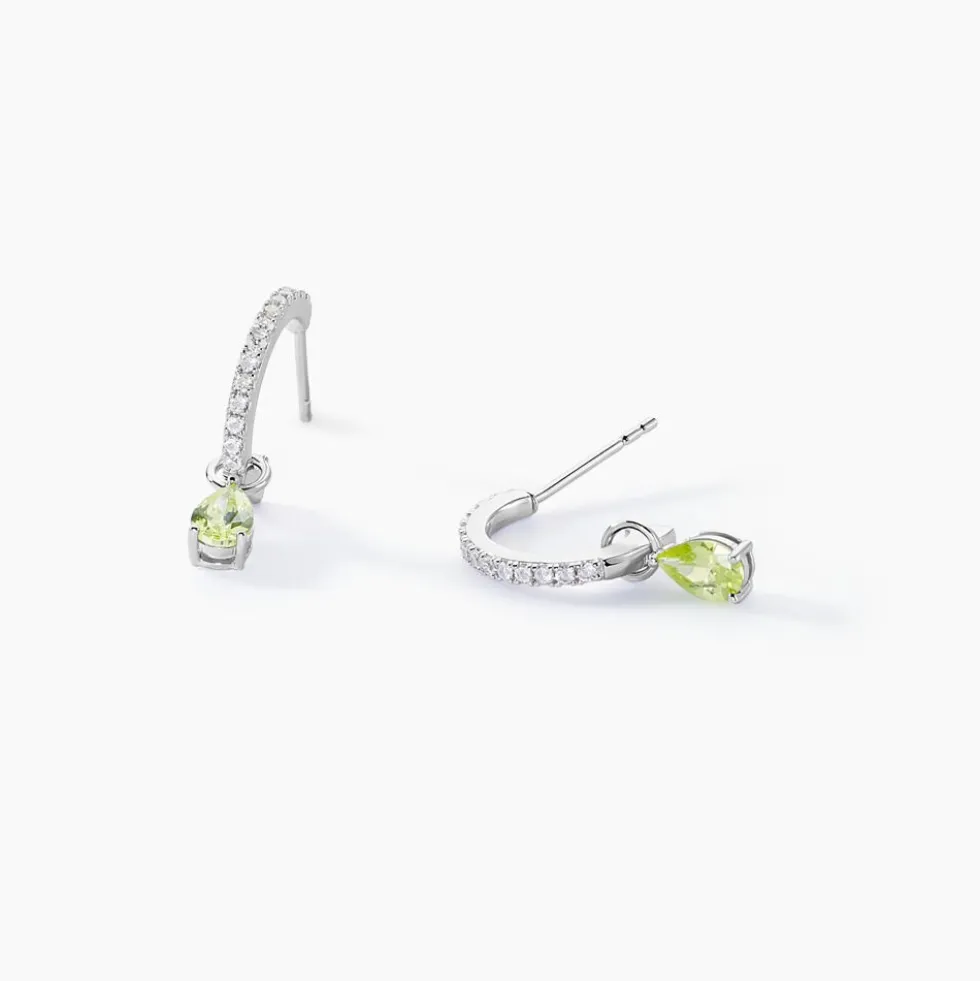 Créoles Evasion Argent Blanc Oxyde De Zirconium