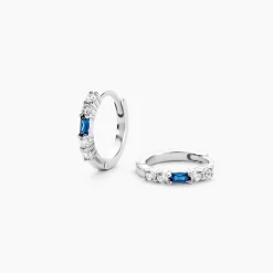 Créoles Felisa Argent Blanc Oxyde De Zirconium