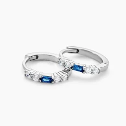 Créoles Felisa Argent Blanc Oxyde De Zirconium