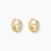 Créoles Guess Crazy Earrings Acier Jaune Oxyde De Zirconium