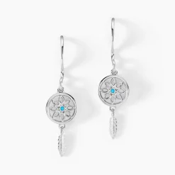 Créoles Islene Argent Blanc Oxyde De Zirconium