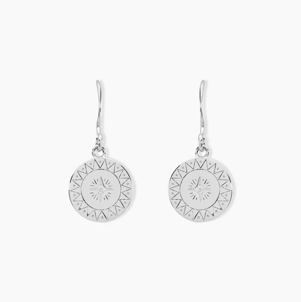 Créoles Isra Argent Blanc Oxyde De Zirconium