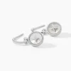 Créoles Izarra Argent Blanc Nacre