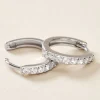 Créoles Jussi Argent Blanc Oxyde De Zirconium