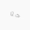 Créoles Kaylin Argent Blanc Oxyde De Zirconium