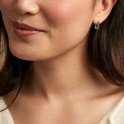 Créoles Keiko Argent Blanc