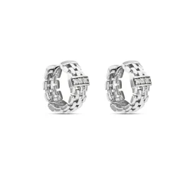 Créoles Lilibeth Argent Blanc Oxyde De Zirconium