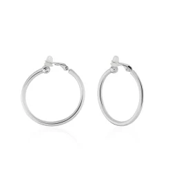 Créoles Maxa Argent Blanc
