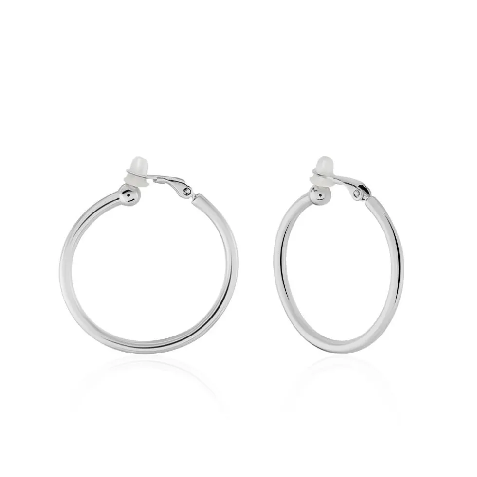 Créoles Maxa Argent Blanc