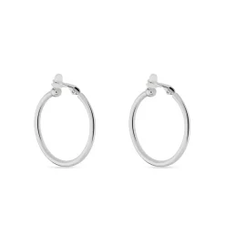 Créoles Maxa Argent Blanc