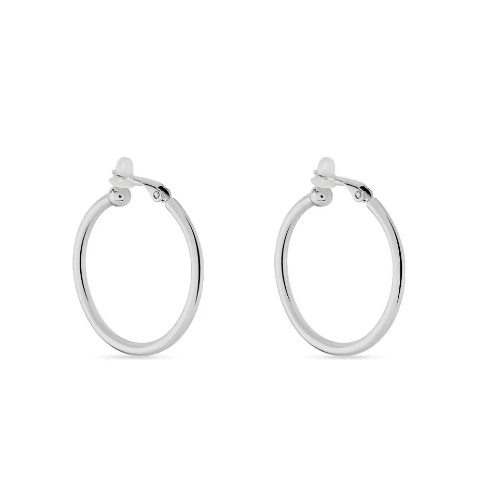 Créoles Maxa Argent Blanc