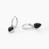 Créoles Mentissa Argent Blanc Agate