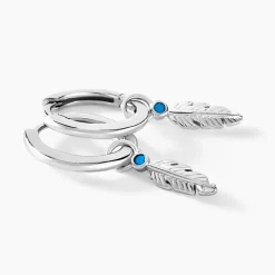Créoles Nahara Argent Blanc Oxyde De Zirconium