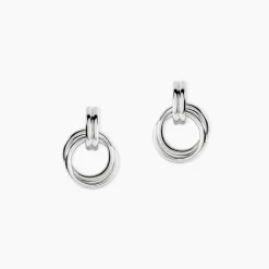 Créoles Poly Argent Blanc