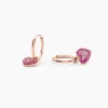 Créoles Reflets Romantiques Argent Rose Oxyde De Zirconium