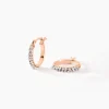 Créoles Sandrine Or Rose Strass