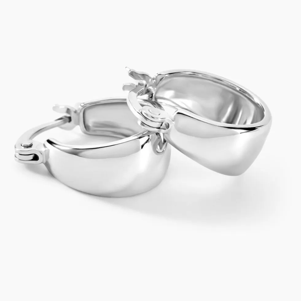 Créoles Suliac Argent Blanc