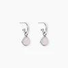 Créoles Tao Argent Blanc Quartz