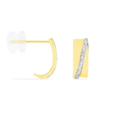 Créoles Timira Or Jaune Diamant