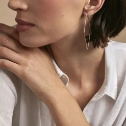 Créoles Ursula Argent Blanc
