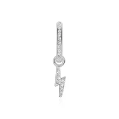 Créole Unitaire Ancelin Rondes Argent Blanc Oxyde De Zirconium