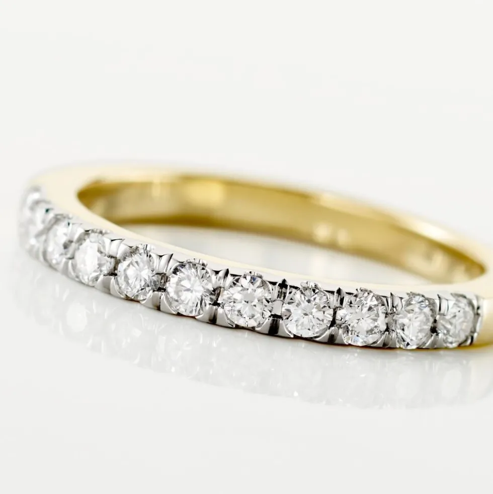 Demi Alliance Pristina Ld Or Jaune Diamant Synthetique