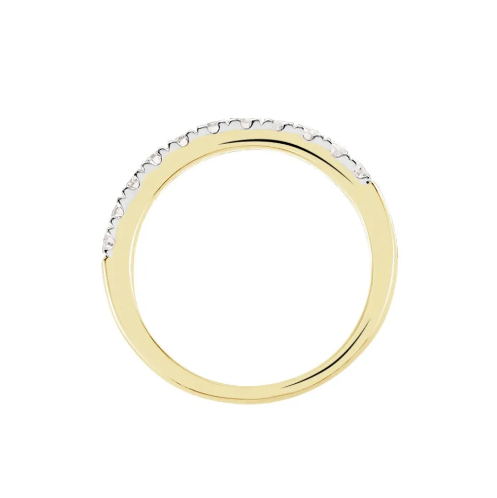 Demi Alliance Pristina Ld Or Jaune Diamant Synthetique