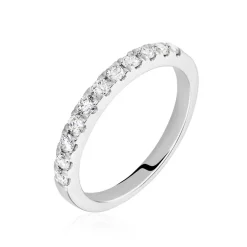 Demi Alliance Pristina Or Blanc Diamant Synthétique