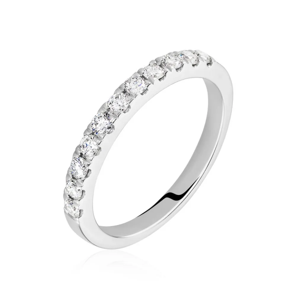 Demi Alliance Pristina Or Blanc Diamant Synthétique