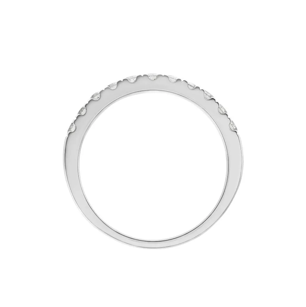 Demi Alliance Pristina Or Blanc Diamant Synthétique
