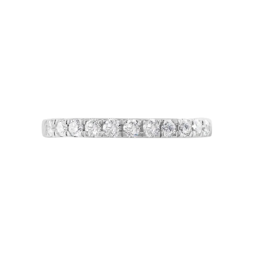 Demi Alliance Pristina Or Blanc Diamant Synthétique