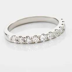 Demi Alliance Pristina Or Blanc Diamant Synthétique