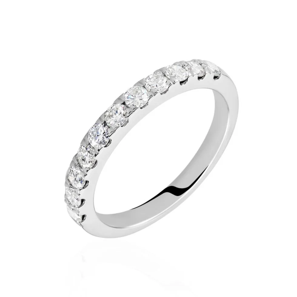 Demi Alliance Pristina Or Blanc Diamant Synthétique
