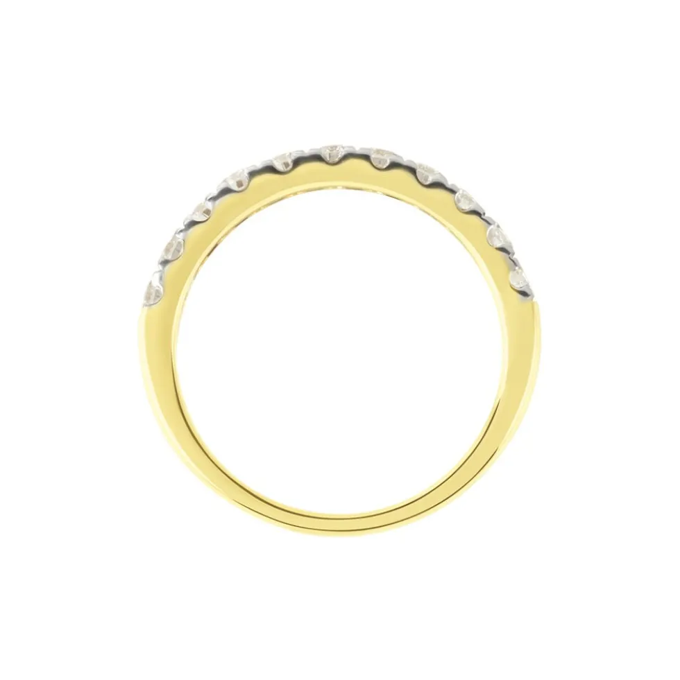 Demi Alliance Pristina Or Jaune Diamant Synthétique