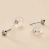 Fermoir Boucle D'oreille Silicone Or Blanc