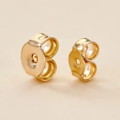Fermoir Papillon Boucle D'oreille Or Jaune