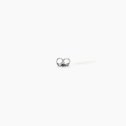 Fermoir Papillon Boucle D'oreille Or Blanc