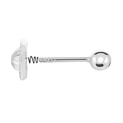Fermoir Vis Boucle D'oreille Or Blanc