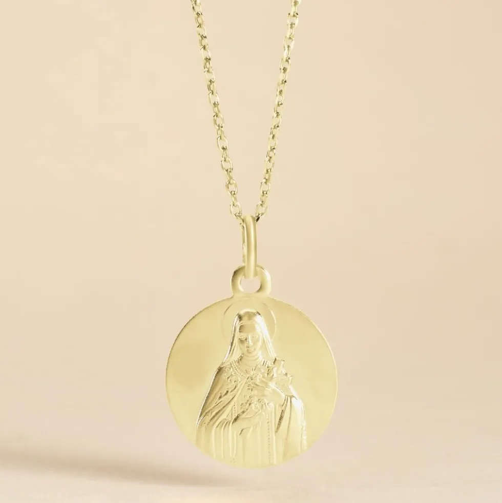 Médaille Or Jaune Sainte Thérèse