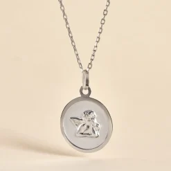 Medaille Or Blanc Hannae