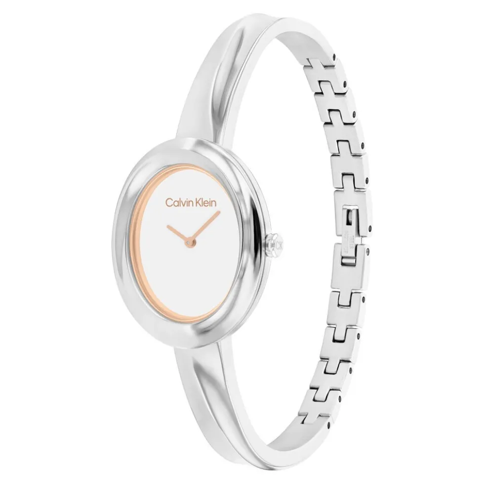 Montre Calvin Klein Twisted Bezel Blanc