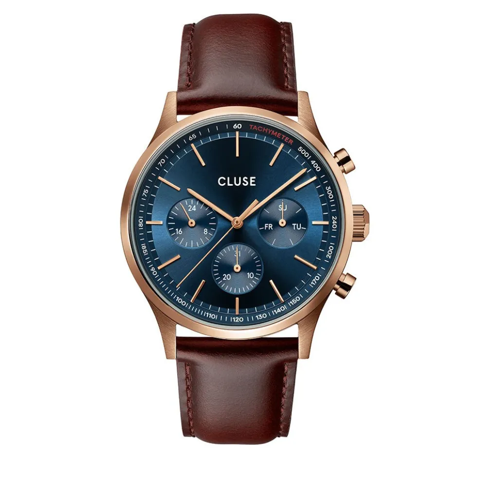 Montre Cluse Antheor Multifonction Bleu