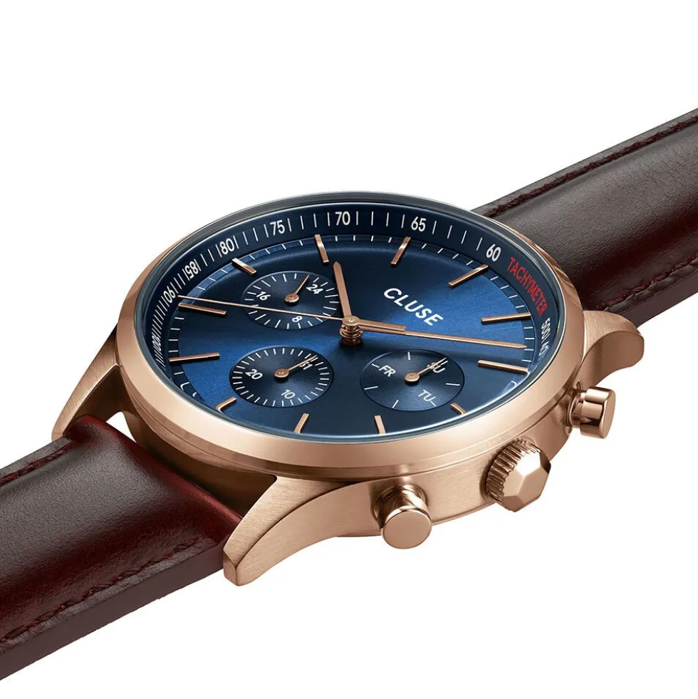 Montre Cluse Antheor Multifonction Bleu