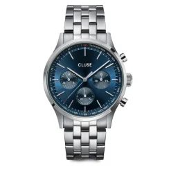 Montre Cluse Anthéor Multifonction Bleu